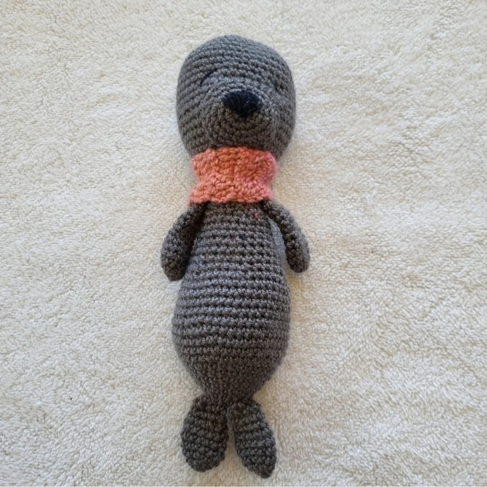 Soul T. Seal Crochet Plushie 13 Inches, Christmas Stocking Ready